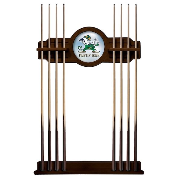 Notre Dame Leprechaun Cue Rack in Navajo Finish